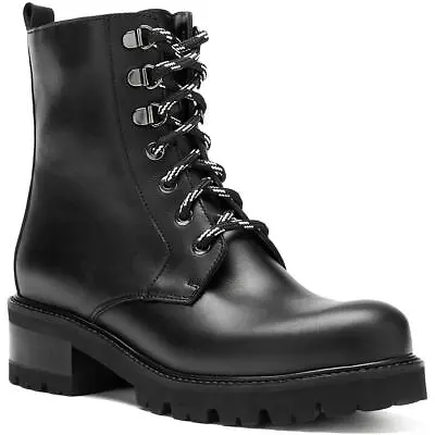 La Canadienne Womens Clover  Leather Combat & Lace-up Boots Shoes BHFO 4814 • $73.99