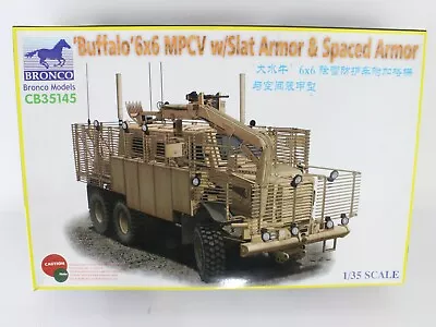 Buffalo 6x6 Mpcv W/ Slat Armor And Spaced Armor 1:35 Bronco Model Kit Cb35145 • $79.95