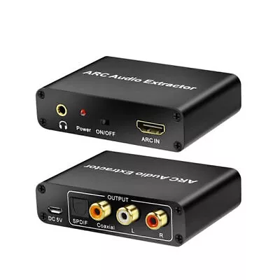 HDMI ARC Audio Extractor Digital DAC To RCA Coax SPDIF 3.5mm Converter Adapter • $20.16