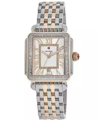 New Michele Deco Madison Two-Tone Steel Diamond Women's Watch MWW06T000220 • $1795