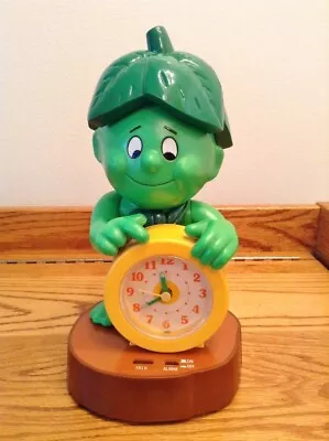 Vintage 1985 Pillsbury Jolly Green Giant Little Sprout Alarm Clock ~ Untested • $11