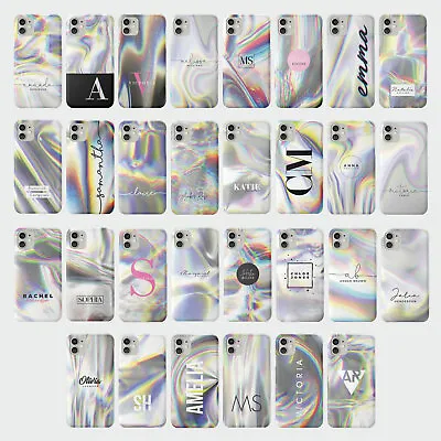 Tirita Personalised Phone Case For IPhone 11 12 7 8 SE XR Holographic Iridescent • £4.99