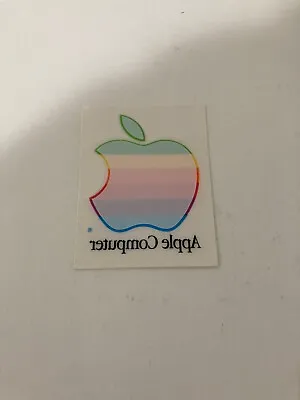 VTG MACINTOSH APPLE MAC 1990s RAINBOW LOGO INSIDE WINDOW DECAL - NOS • $5.99