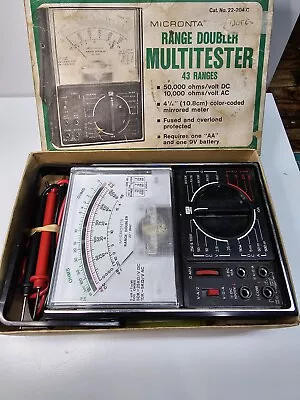 Micronta 22-204-C Range Doubler Multitester/Multi-Meter 43 Ranges W/Box EUC • $38.99