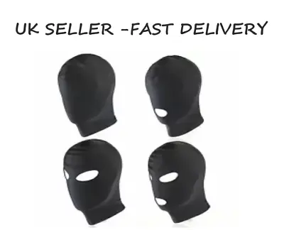 £5.99 • Buy Fetish Open Mouth Hood Head Mask Spandex Lycra Bondage Adult Mask Role Playing 