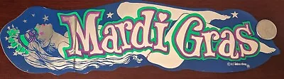 Vtg 1983 Huge MARDI GRAS Andea Shop NEW ORLEANS STICKER CHROME • $6.87