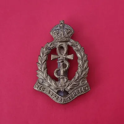 RAF Medical Services Cap Badge Brass With Slide King's Crown • £15