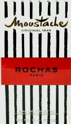 ROCHAS MOUSTACHE EAU DE TOILETTE SPRAY FOR MEN 4.1 Oz / 125 Ml BRAND NEW ITEM!!! • $44.99