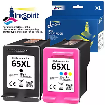 65 XL Ink Replacement For HP DeskJet 2622 2630 2652 3720 ENVY 5052 5055 Printer • $15.53