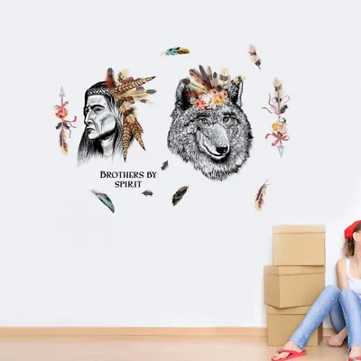 £9.81 • Buy 1Pcs Sticker Door Mural Wallpaper  Wolf Wall Stickers