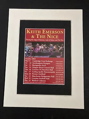 KEITH EMERSON & THE NICE 2003 Tour - Mounted Original Advert • £8.99