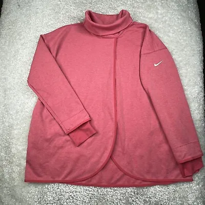 Nike Shirt Womens XL Red Pullover Sweatshirt Maternity Nursing Sweater Poncho • $27.17