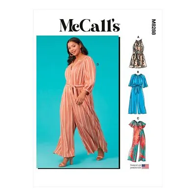 NEW McCall's Sewing Pattern M8288 Misses' & Women's Romper Jumpsuits & Sash By  • $28