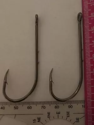 200xBulk Che/sharpened 7/0 Long Shank Fishing Hooks Black Bait Holder $59f/ship • $59