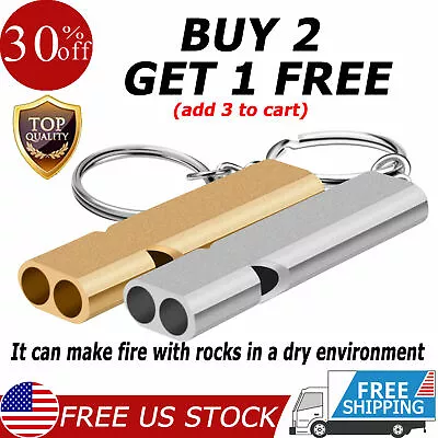 Metal Survival Whistle - Super Loud 120dB Emergency Distress Whistle Tool Supply • $5.99