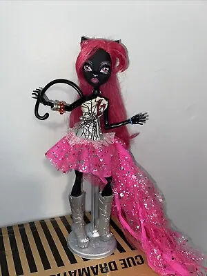 MONSTER HIGH DOLL CATTY NOIR MATTEL 13 WISHES 2013 Tail OG Dress Boots READ • $37