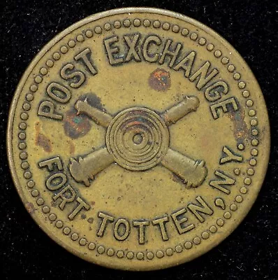 Queens New York Fort Totten Post Exchange 10c Military Trade Token Brass 25mm • $39.95