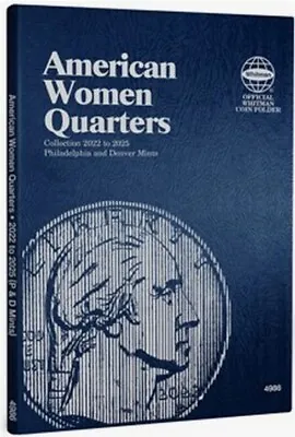 Whitman Coin Folder 4986 American Women Quarter 2022-2025 P & D Folder / Book • $9.08