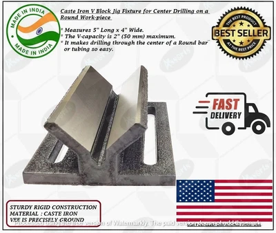 $75.99 • Buy V Block Jig Fixture For Drilling Center On Round Workpiece 2  Inch (USA FULFIL)