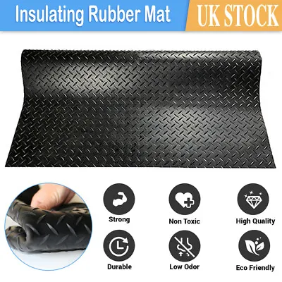 £37.99 • Buy Checker -quanlity Plate Pvc Rubber Graphite Flooring Matting 1m Wide X 3mm Thick