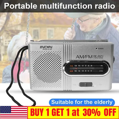 NEW Portable AM/FM Receiver Mini Radio Slim Pocket Compact Portable Small Radio • $9.99