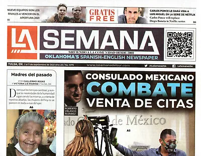LA SEMANA Oklahoma's Spanish-English Newspaper September 1-7 2021 Carlos Ponce • $20