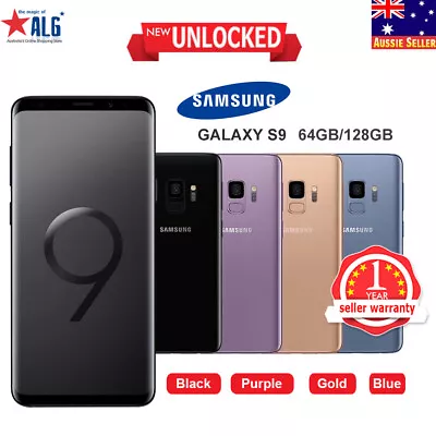 5.8” NEW Samsung Galaxy S9 G960F Octa-core 64/128GB Unlocked Free Express • $303.04