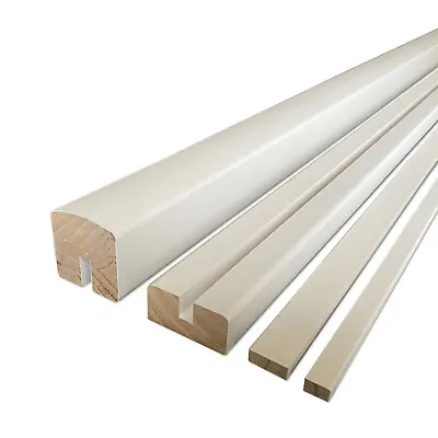 £83.99 • Buy White Primed Vision Handrail & Baserail Set For Glass Panel 8mm