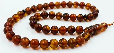 Amber Islamic  NATURAL BALTIC AMBER  Misbaha Tasbih Prayer  Rosary Pressed • $65