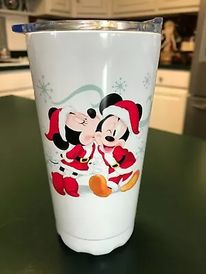 Disney Mickey & Minnie Mouse Merry Christmas Travel Tumbler Mug 2020 Never Used • $13.99