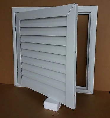 24  Wide X 24  Tall Hinged Aluminum Gable Vent With White Enamel Finish • $319