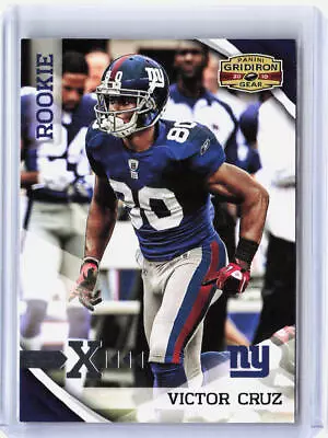 2010 Panini Gridiron Gear #250 Victor Cruz Silver X's RC #'d /250 • $2