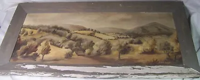 C1930 Antique Ernest Krape Landscape Folk Art Painting Gettysburg PA Artist • $159.99