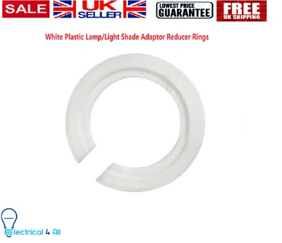 £3.99 • Buy Plastic Lamp/Light Shade Adaptor Reducer Rings EU To UK 1 To 100