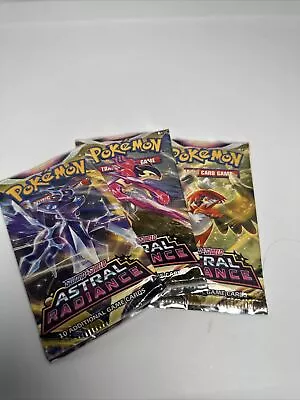 $13 • Buy 3 Packs ASTRAL RADIANCE Booster Pack Lot Sealed From Box Pokemon Cards