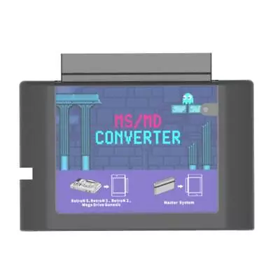 MS To MD Game Card Converter Game Video Cassette For Master System For Megedrive • £41.89