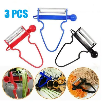 Magic Vegetable Trio Peeler Set Of 3 Carrots Fruit Slicer Julienne Kitchen Tool • $6.50