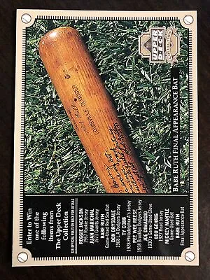 2000 Upper Deck Legends Babe Ruth - Expired Enter To Win - Final Appearance Bat • $0.99