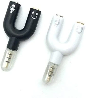 £7.29 • Buy Vimmor 2 Pack 3.5mm Audio Jack To Headphone Microphone 2 Way U Splitter Adaptor