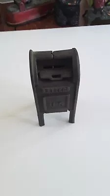 Vintage Cast Iron Mailbox Toy U.S. Air Mail Coin Bank Collectible Miniature • $120