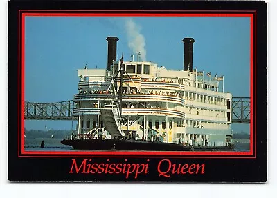 Mississippi Queen Steamboat Ship Boat Cont Postcard Vtg Unposted • $4.88