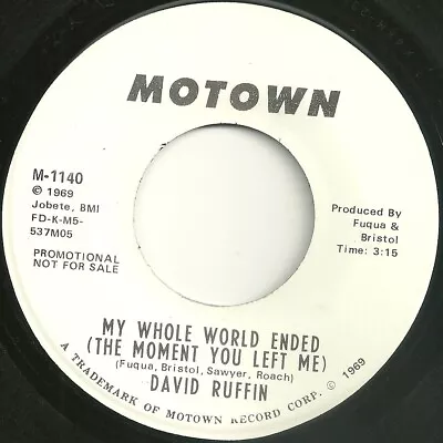 David Ruffin - My Whole World Ended - MOTOWN • £15