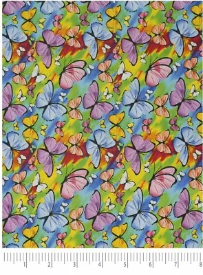 Lined Window Valance Curtain 42 X 15 Colorful Butterfly Butterflies Garden • $20.99