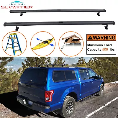 60  Adjustable Pickup Truck Topper Ladder Roof Rack Camper Shell For Van Trailer • $119.99