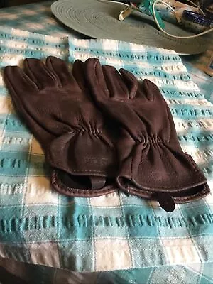 Filson Brown Medium Deer Leather Gloves • $70