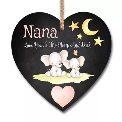 Wooden Plaque Nana Love You To The Moon Birthday Gift Keepsake Signs H1142 • £3.99