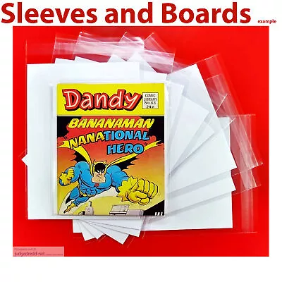 Dandy Comic Library Size SIze1 Comic Bags And Backing Sheets X 50 . • £25.86