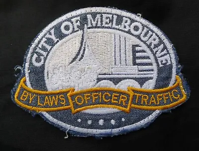OBSOLETE VICTORIAN CITY OF MELBOURNE BY LAWS TRAFFIC OFFICER CLOTH PATCH 1970s • $27.50