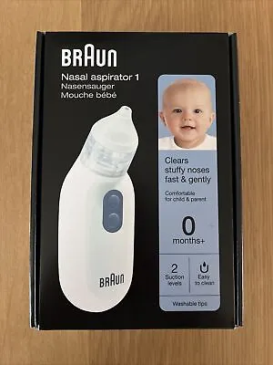 Braun Electric Nasal Aspirator 1 Clear Stuffy Noses Fast & Gently - BNA100EU • £13.99