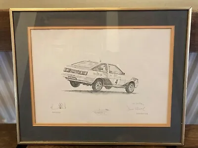 Rare Tudor Webasto Manx Rally Print Per Eklund Dave Whittock 1985 Toyota Celica • £105